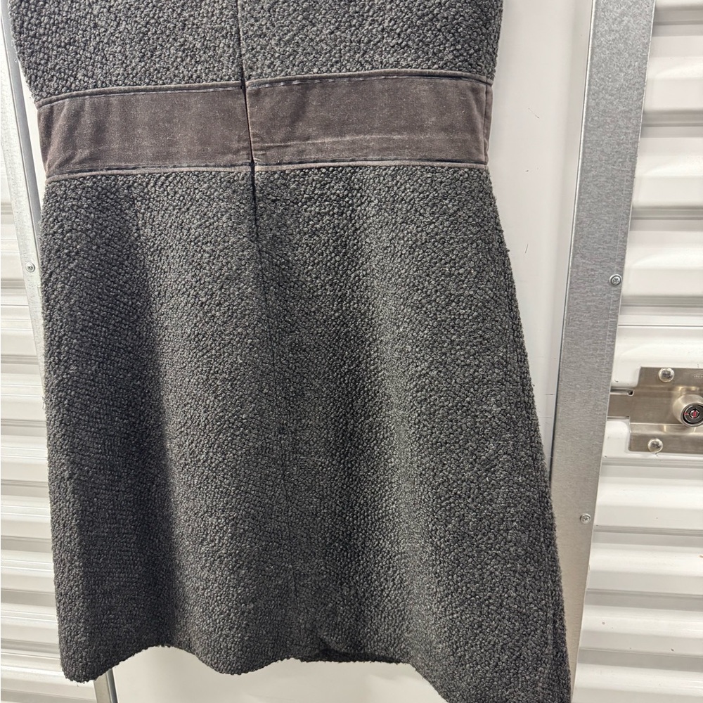 Tory Burch Wool Blend Sleveless Dress Brown Womens Size 12 Utility Lagenlook - Picture 5 of 12
